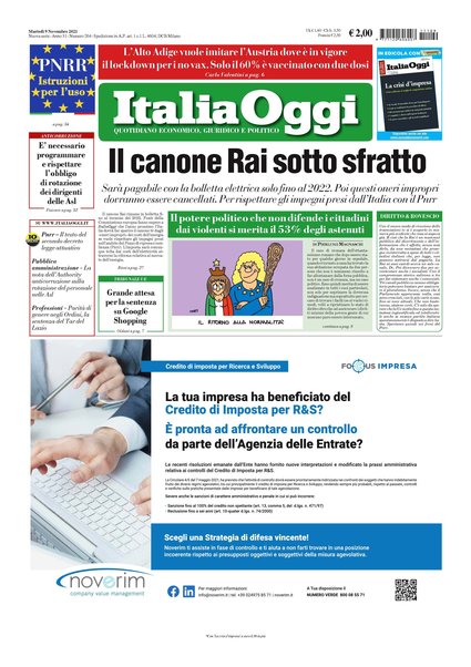 Italia oggi : quotidiano di economia finanza e politica